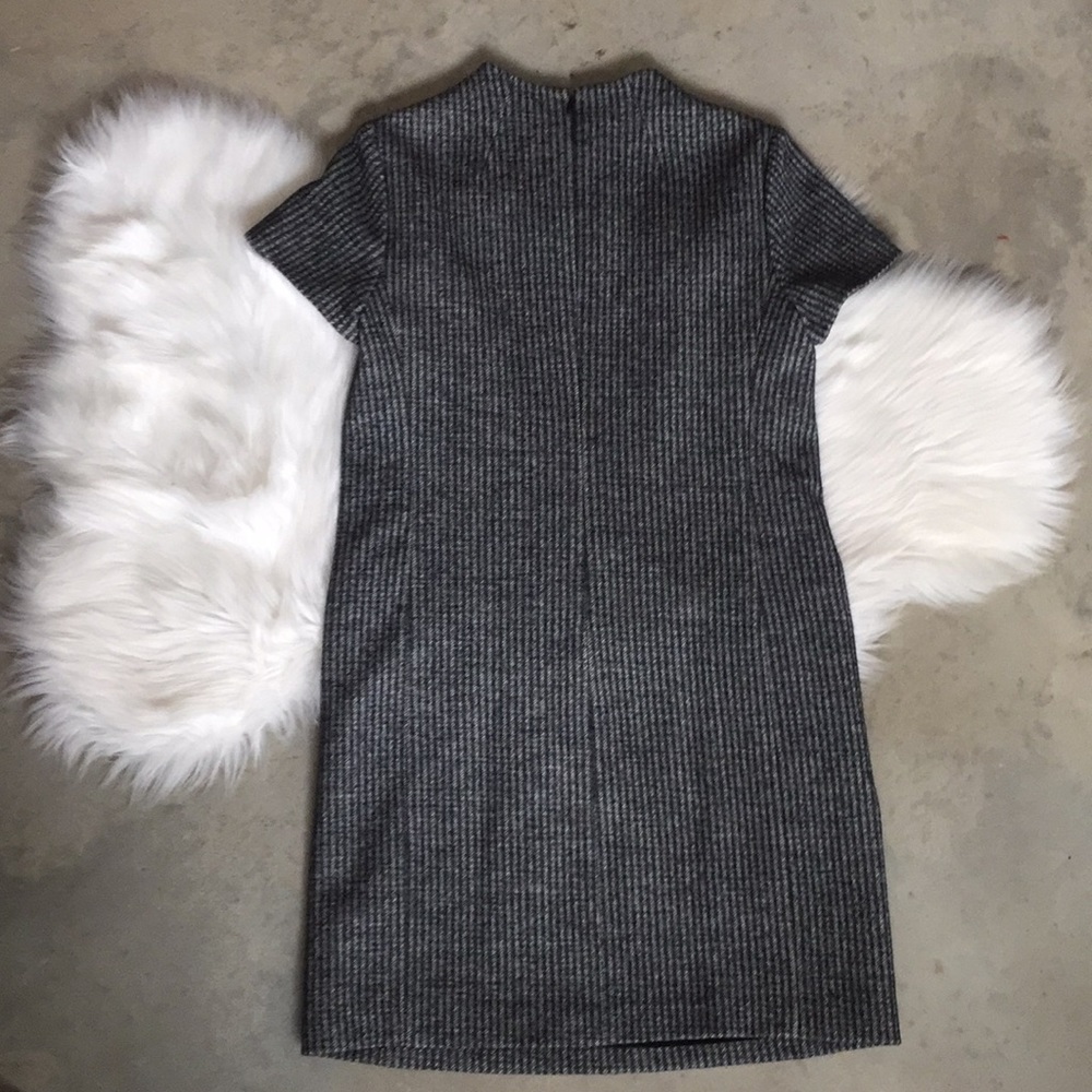 Theory Gray Ribbed Mini Dress - Picture 5 of 8